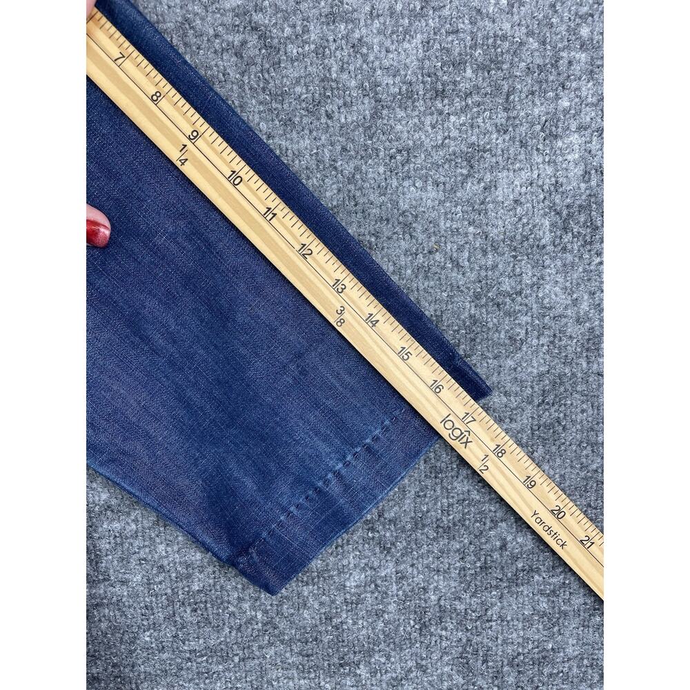 Martha Stewart Everyday Size Medium Denim 3/4 Sleeve Zip Shoulder Tunic - Picture 4 of 10